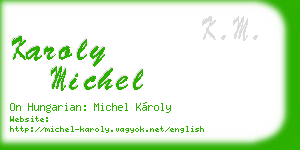 karoly michel business card