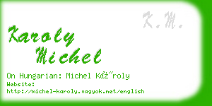 karoly michel business card